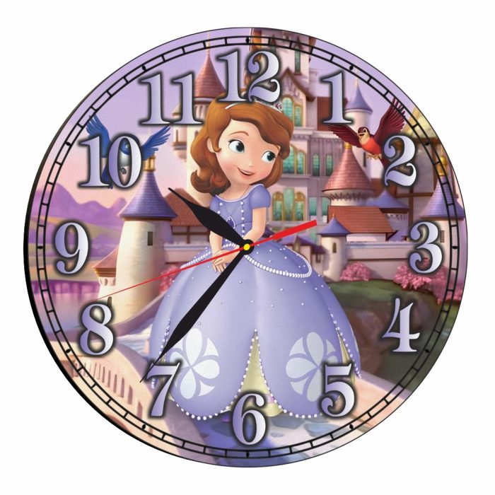 Ceas Disney, Printesa Sofia, Lemn, 40 cm, CSDUV022 - imagine 1
