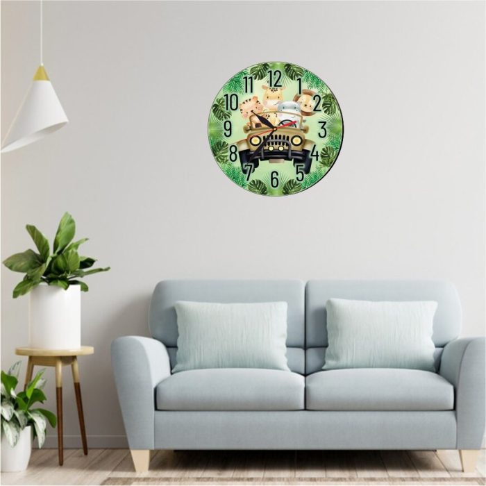 Ceas Disney, Safari, Lemn, 40 cm, CSDUV028 - imagine 2
