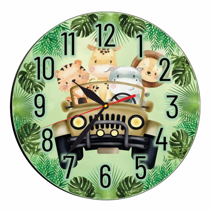 Ceas Disney, Safari, Lemn, 40 cm, CSDUV028 - imagine 1