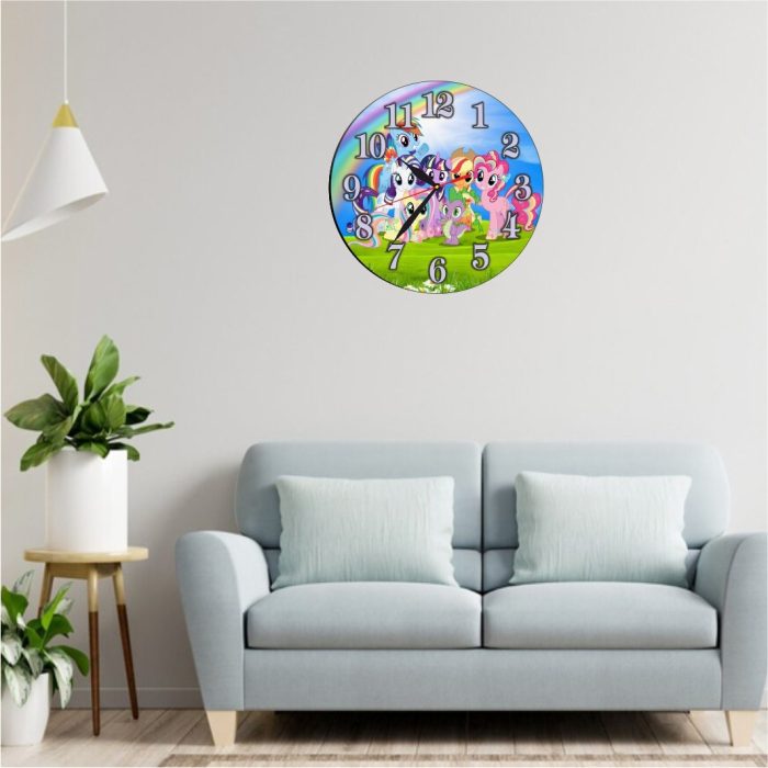 Ceas Disney, Micii mei Ponei,  My Little Pony, Lemn, 40 cm, CSDUV033 - imagine 2