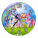 Ceas Disney, Micii mei Ponei,  My Little Pony, Lemn, 40 cm, CSDUV033 - imagine 5