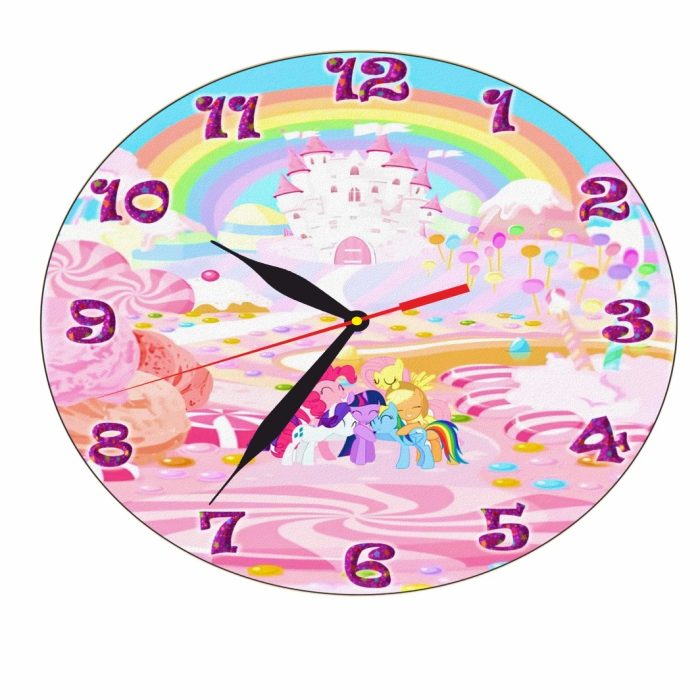 Ceas Disney, Micii mei Ponei,  My Little Pony, Lemn, 40 cm, CSDUV034 - imagine 4