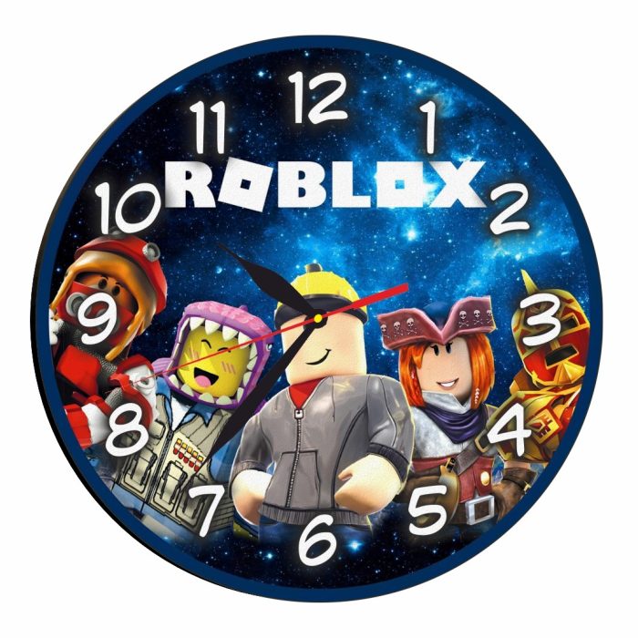 Ceas Disney, Roblox, Lemn, 40 cm, CSDUV038 - imagine 1