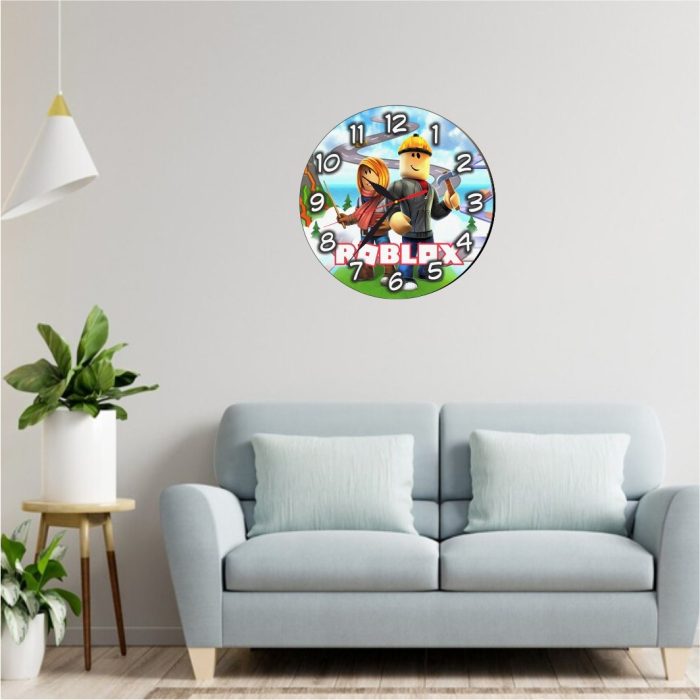 Ceas Disney, Roblox, Lemn, 40 cm, CSDUV040 - imagine 2