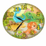 Ceas Disney, Dinozauri, Lemn, 40 cm, CSDUV041 - imagine 4