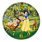 Ceas Disney, Alba ca zapada, Lemn, 40 cm, CSDUV042 - imagine 5
