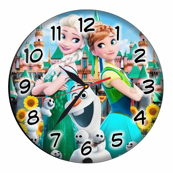 Ceas Disney, Frozen, Olaf, Lemn, 40 cm, CSDUV044 - imagine 1