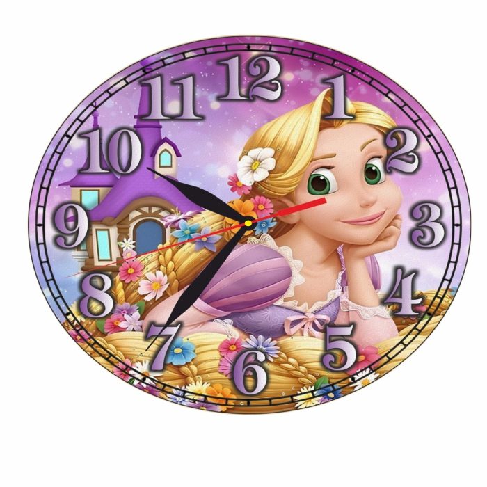 Ceas Disney, Rapunzel, Lemn, 40 cm, CSDUV057 - imagine 4