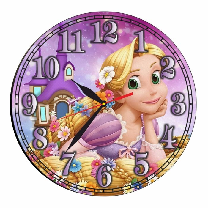 Ceas Disney, Rapunzel, Lemn, 40 cm, CSDUV057 - imagine 5