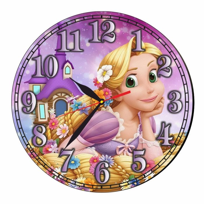Ceas Disney, Rapunzel, Lemn, 40 cm, CSDUV057 - imagine 1