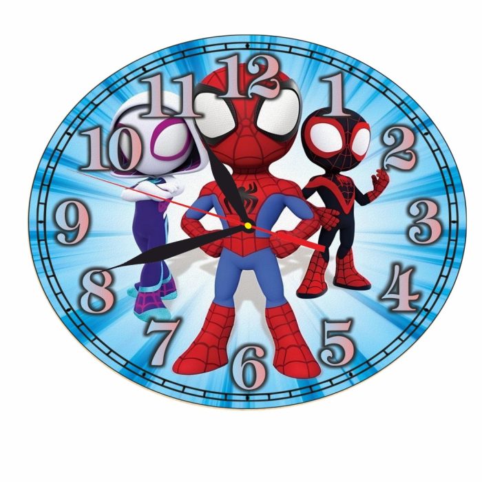 Ceas Disney, Spider-Man, Spidey and His Amazing Friends, Lemn, 40 cm, CSDUV064 - imagine 4