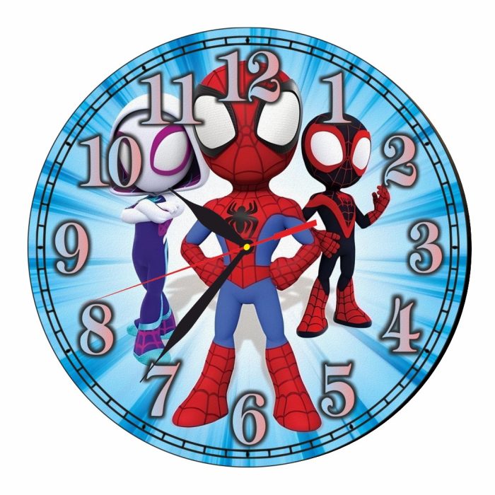 Ceas Disney, Spider-Man, Spidey and His Amazing Friends, Lemn, 40 cm, CSDUV064 - imagine 1
