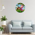 Ceas Disney, Masha si Ursul, Lemn, CSDUV068 - imagine 2