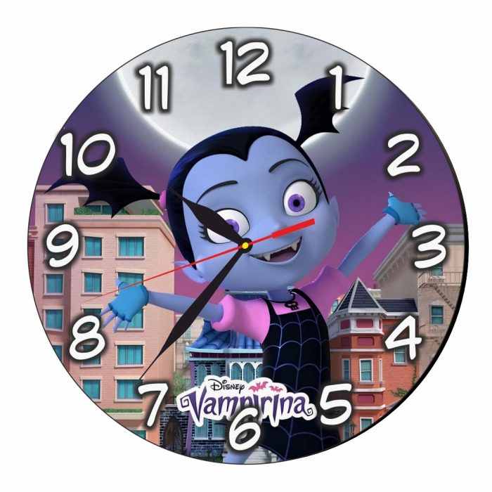 Ceas Disney, Vampirina, Lemn, 40 cm, CSDUV077 - imagine 5