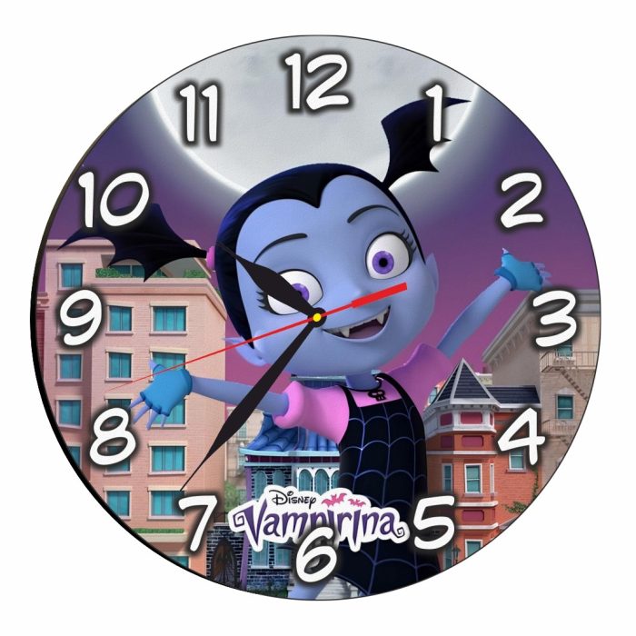 Ceas Disney, Vampirina, Lemn, 40 cm, CSDUV077 - imagine 1