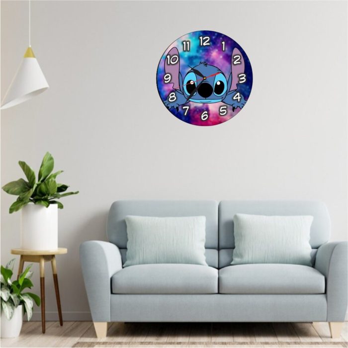 Ceas Disney, Lilo & Stitch, Lemn, 40 cm, CSDUV087 - imagine 2