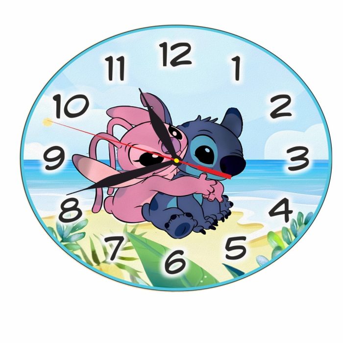 Ceas Disney, Lilo & Stitch, Lemn, 40 cm, CSDUV091 - imagine 4