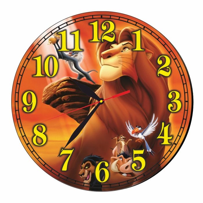Ceas Disney, Regele Leu, Lion King, Lemn, 40 cm, CSDUV093 - imagine 1