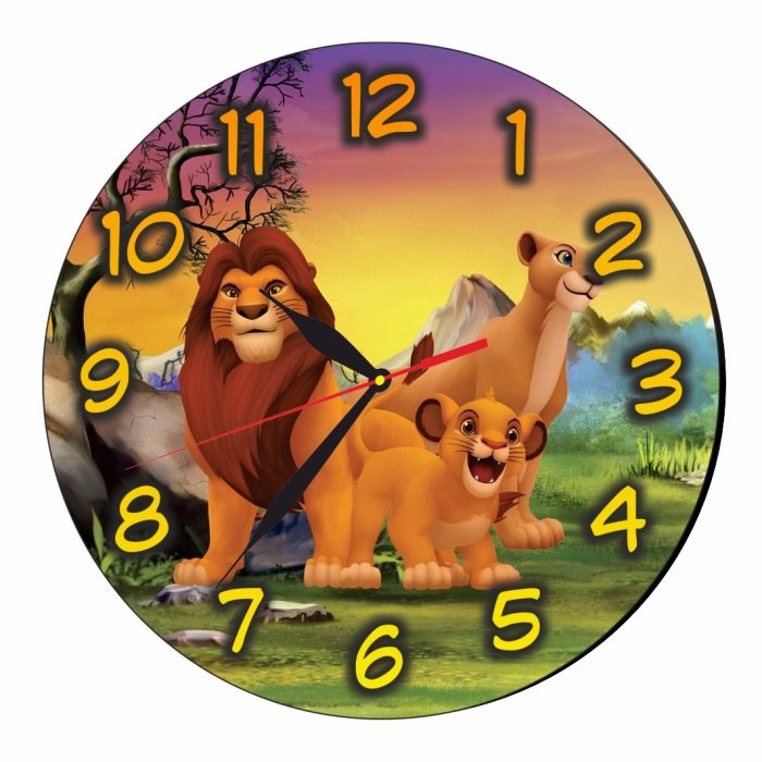 Ceas Disney, Regele Leu, Lion King, Lemn, 40 cm, CSDUV096 - imagine 5
