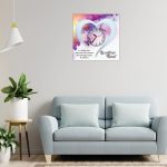 Ceas personalizat mama, Baza licheni, 40x40cm, CSMUV011 - imagine 2