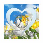 Ceas baza licheni, personalizat pentru nasa , Lemn, 40 cm, CSMUV012