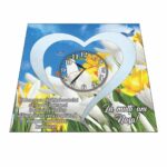 Ceas baza licheni, personalizat pentru nasa , Lemn, 40 cm, CSMUV012 - imagine 4