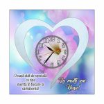 Ceas baza licheni, personalizat pentru nasa , Lemn, 40 cm, CSMUV013