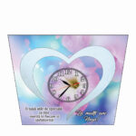 Ceas baza licheni, personalizat pentru nasa , Lemn, 40 cm, CSMUV013 - imagine 4