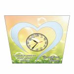 Ceas baza licheni, personalizat pentru bunica, Lemn, 40x40cm, CSMUV014 - imagine 5