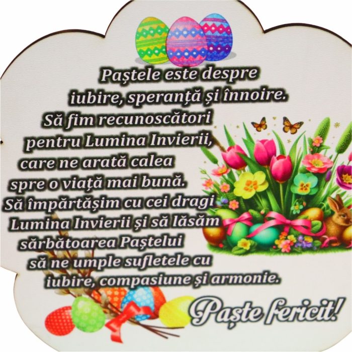 Baza pentru licheni, Paste, Lemn, 17,5×15,5 cm, DCPUV002 - imagine 5