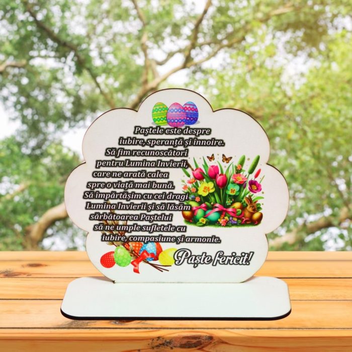 Baza pentru licheni, Paste, Lemn, 17,5×15,5 cm, DCPUV002 - imagine 3