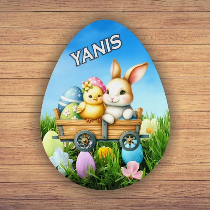 Cutie cadou de Paste Ou Kinder Surprise, Personalizata, Lemn, Multicolor, OKPUV003 - imagine 5