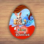 Cutie cadou de Paste Ou Kinder Surprise, Personalizata, Lemn, Multicolor, OKPUV005 - imagine 5