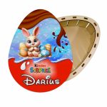 Cutie cadou de Paste Ou Kinder Surprise, Personalizata, Lemn, Multicolor, OKPUV005 - imagine 2