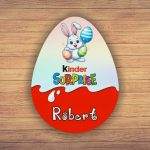 Cutie cadou de Paste Ou Kinder Surprise, Personalizata, Lemn, Multicolor, OKPUV007 - imagine 5
