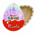Cutie cadou de Paste Ou Kinder Surprise, Personalizata, Lemn, Multicolor, OKPUV008 - imagine 2