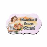 Pancarta Bine Ati Venit la casa Miresei, Nunta, Portocaliu, 40x31cm, PBUV001 - imagine 3