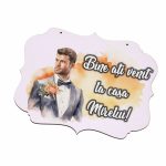 Pancarta Bine Ati Venit la casa Mirelui, Nunta, Portocaliu, 40x31cm, PBUV002 - imagine 4