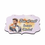 Pancarta Bine Ati Venit la casa Mirelui, Nunta, Portocaliu, 40x31cm, PBUV002 - imagine 3