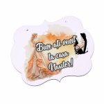 Pancarta Bine Ati Venit la casa Nasilor, Nunta, Portocaliu, 40x31cm, PBUV003 - imagine 3