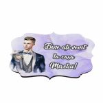 Pancarta Bine Ati Venit la casa Mirelui, Nunta, Mov, 40x31cm, PBUV005 - imagine 3