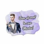 Pancarta Bine Ati Venit la casa Mirelui, Nunta, Mov, 40x31cm, PBUV005 - imagine 4