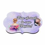 Pancarta Bine Ati Venit la casa Nasilor, Nunta, Mov, 40x31cm, PBUV006 - imagine 3