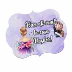 Pancarta Bine Ati Venit la casa Nasilor, Nunta, Mov, 40x31cm, PBUV006 - imagine 4