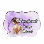 Pancarta Bine Ati Venit la casa Miresei, Nunta, Mov, 40x31cm, PBUV007 - imagine 4