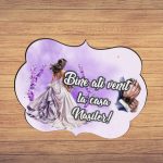Pancarta Bine Ati Venit la casa Nasilor, Nunta, Mov, 40x31cm, PBUV009 - imagine 5