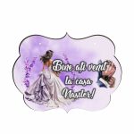 Pancarta Bine Ati Venit la casa Nasilor, Nunta, Mov, 40x31cm, PBUV009 - imagine 3