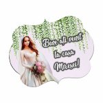Pancarta Bine Ati Venit la casa Miresei, Nunta, Verde, 40x31cm, PBUV013 - imagine 3