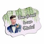 Pancarta Bine Ati Venit la casa Mirelui, Nunta, Verde, 40x31cm, PBUV014 - imagine 3