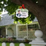 Pancarta Bine Ati Venit la casa Mirelui, Nunta, Verde, 40x31cm, PBUV014 - imagine 2